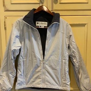 Light Gray Columbia jacket.